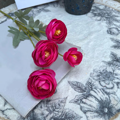 4 Köpfe Seidenpfingstrosenstrauß Künstliche Blumen