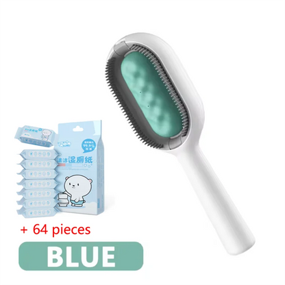 Doppelseitige Haarentfernungs-Massagebürste für Haustiere