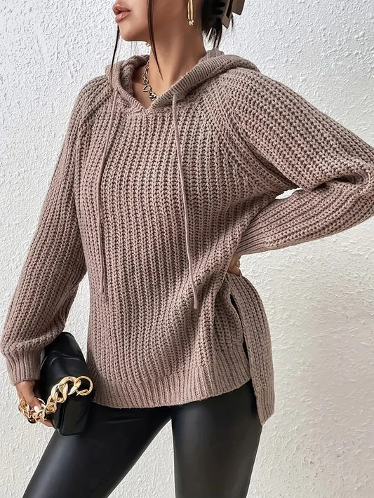 Raglanärmel Kapuzenpullover Damen