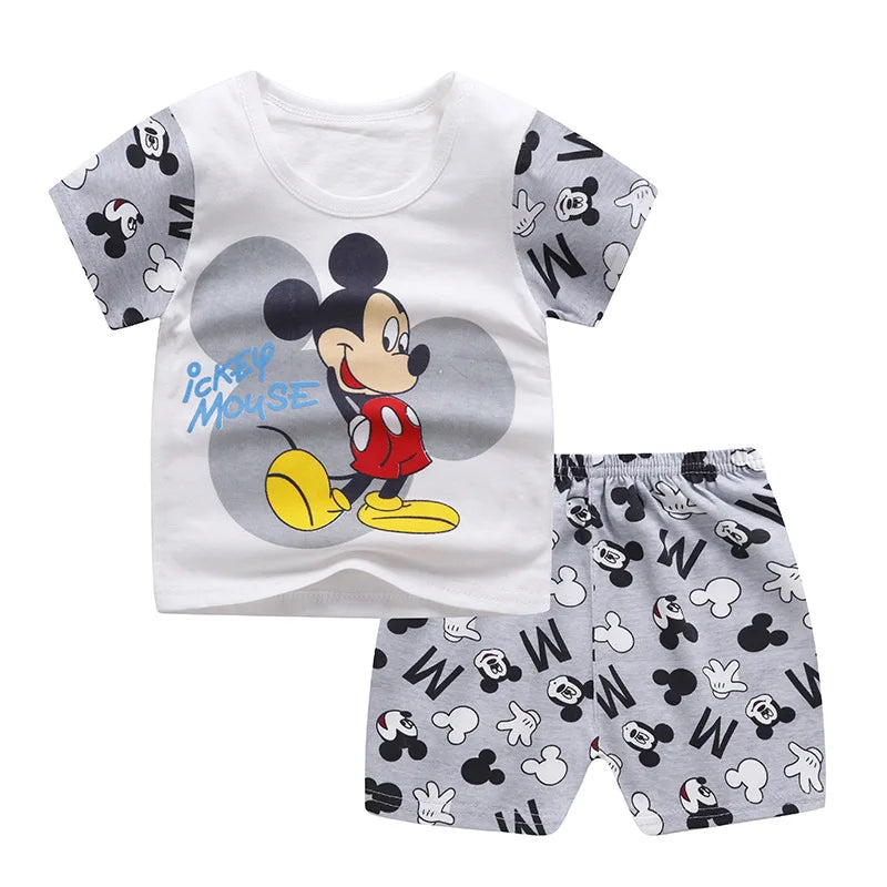 Ensemble de survêtement d'été Mickey Baby - T-shirt et short