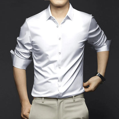 Luxury Silk Slim Fit Business Shirt