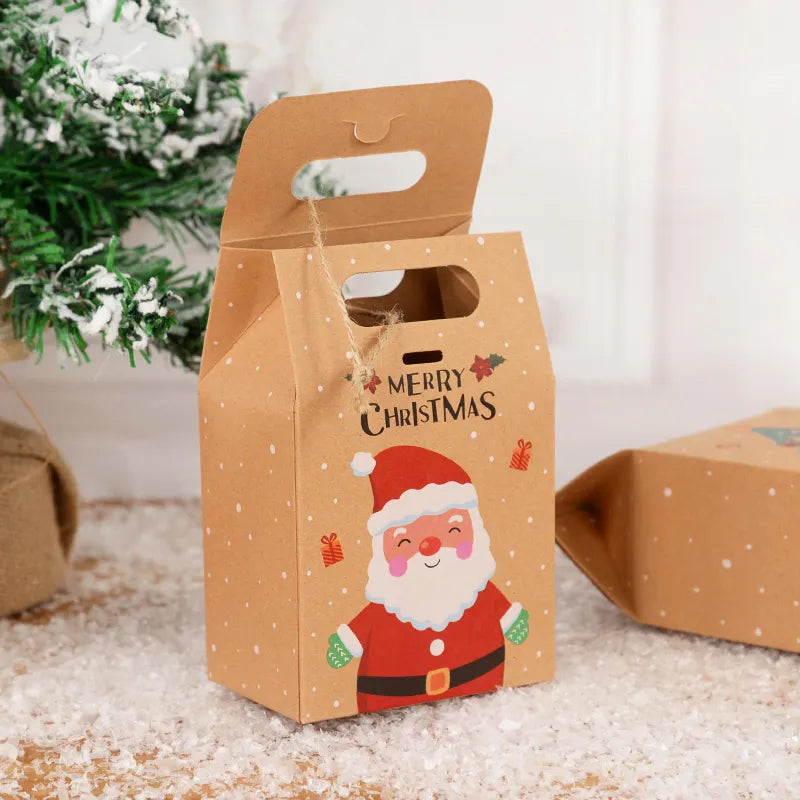 6 Stück Frohe Weihnachten Süßigkeiten-Geschenkboxen für festliche Dekoration