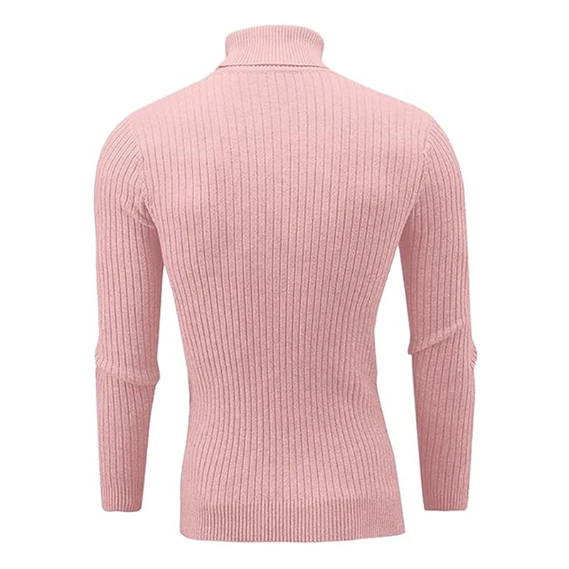 Neuer lässiger Rollkragen-Strickpullover für Herren