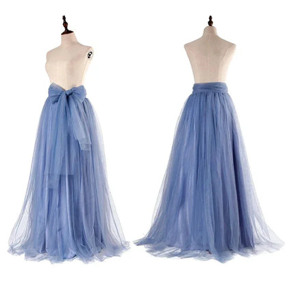 High Waisted Puffy Tulle A-Line Skirt