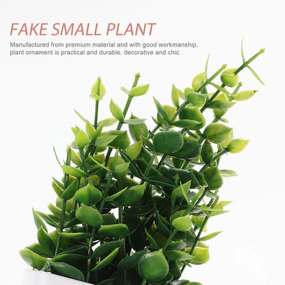 3pcs Faux Potted Plants Mixed Style for Home Deco