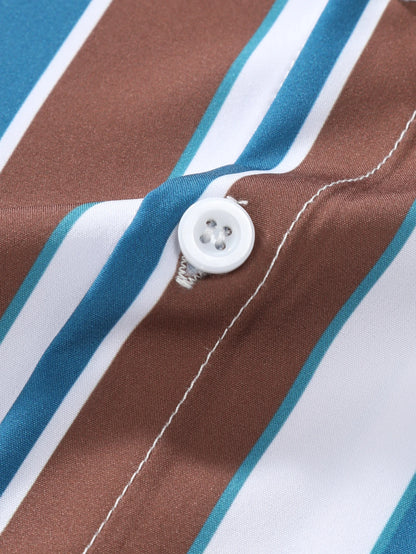 Chemise de plage d'été à rayures pour hommes