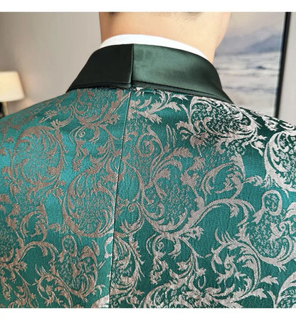 3-Piece High-Density Jacquard Men's Wedding Suit