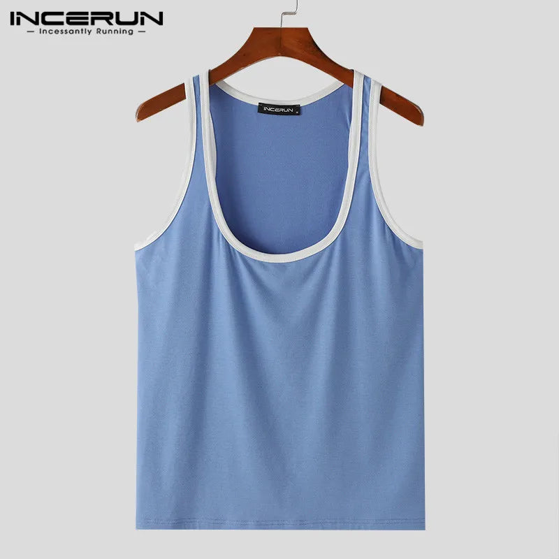 INCERUN Tanktops in Kontrastfarben für Herren