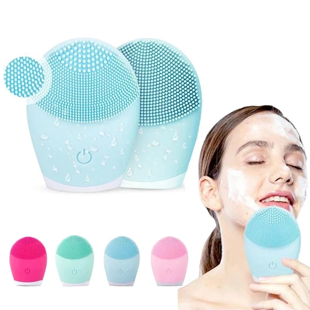 Nettoyant sonique électrique en silicone imperméable pour le visage