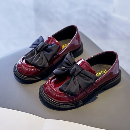 Kid's Bowknot PU Leather Shoes