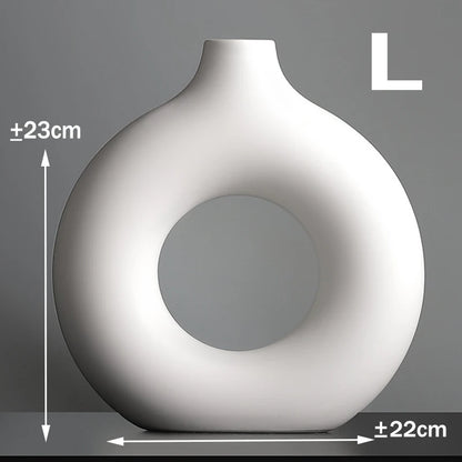 Nordic Style Ceramic Flower Vase Art
