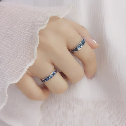 Bagues de couple ciel étoilé Van Gogh