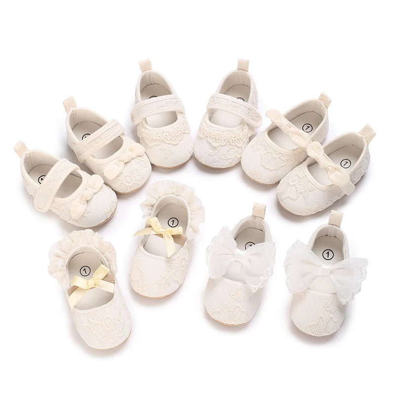 Süße weiße Spitze Baby Prinzessin Schuhe