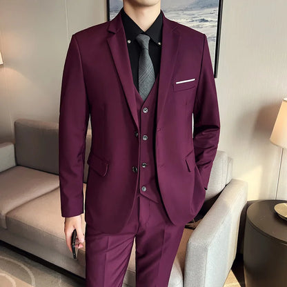 Business Wedding suit -  Banquet Handsome Men's 3-piece Set