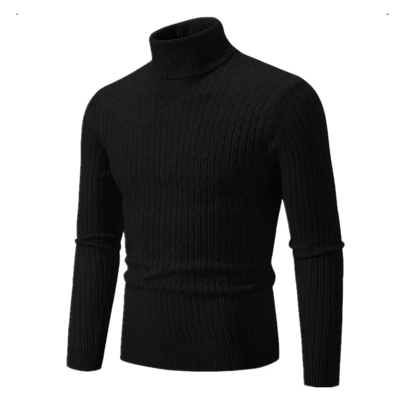 Pull col roulé slim fit automne hiver