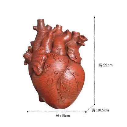 Heart Vase Human Statue Decorative Gift Container