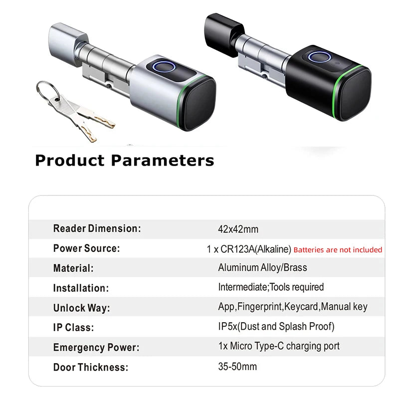 RAYKUBE S1 Tuya BLE Smart Door Lock