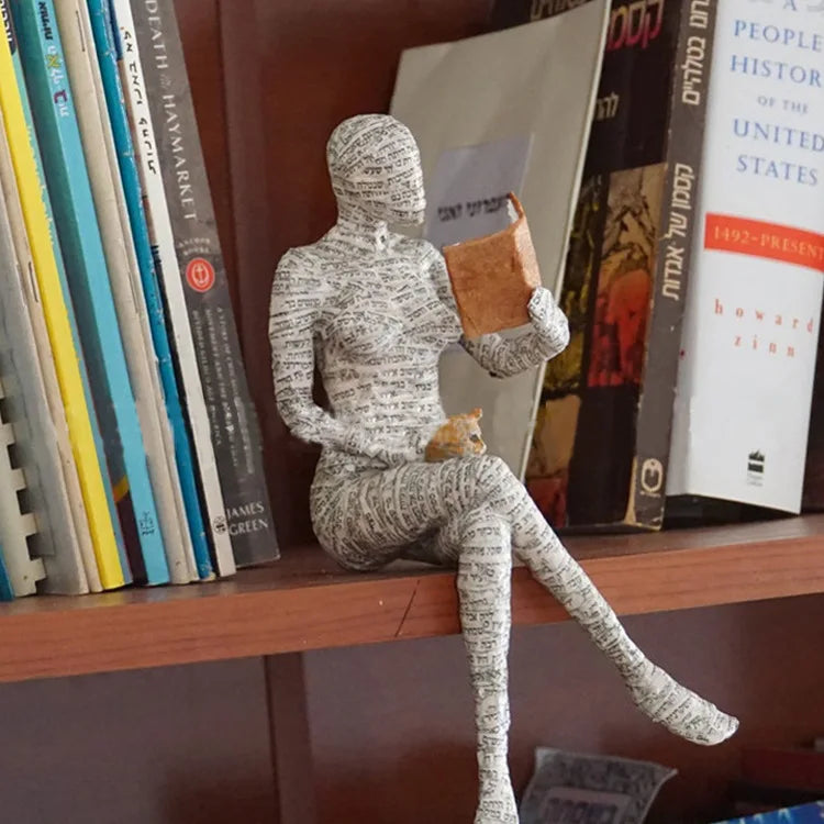 Nordic Reading Woman- Abstract Sculpture