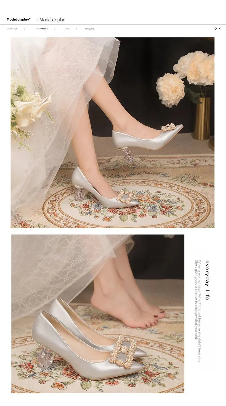Women's Thin High Heeled Wedding Shoes