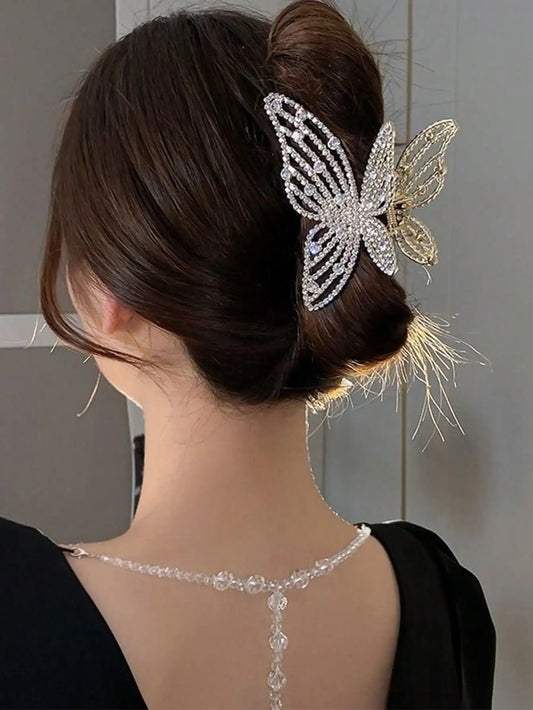 Perlen-Schmetterlings-Haarspange