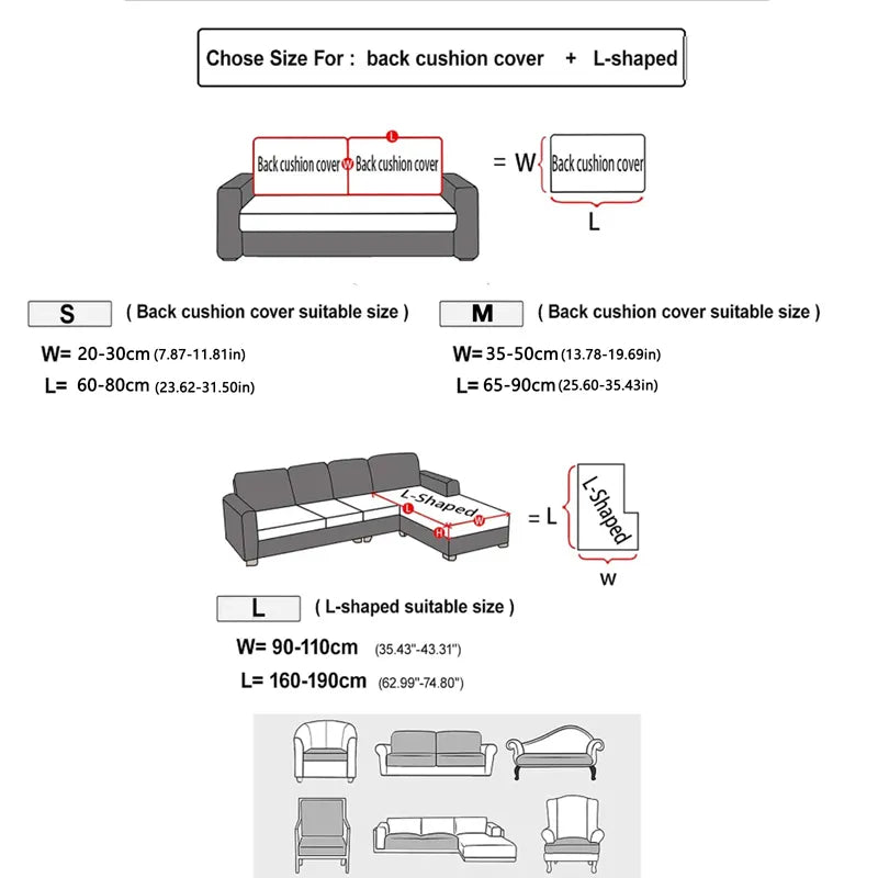 Waterproof Jacquard Sofa Cover Elastic Anti-Dirt Cat-Scratch Protection