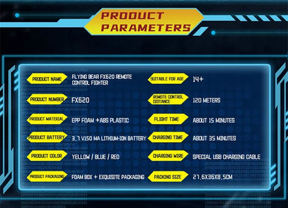 Flashing Lights FX620 RC Fixed-Wing Night Airplane