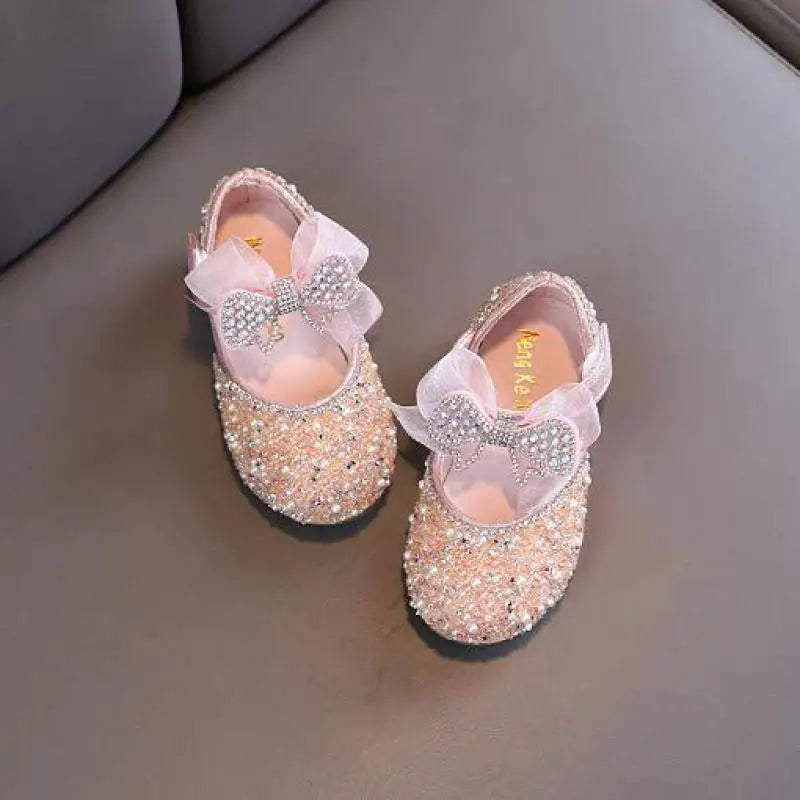 Chaussures de danse de princesse à strass pour filles