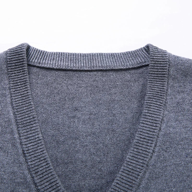 Men's Wool Blended Vest Sweater