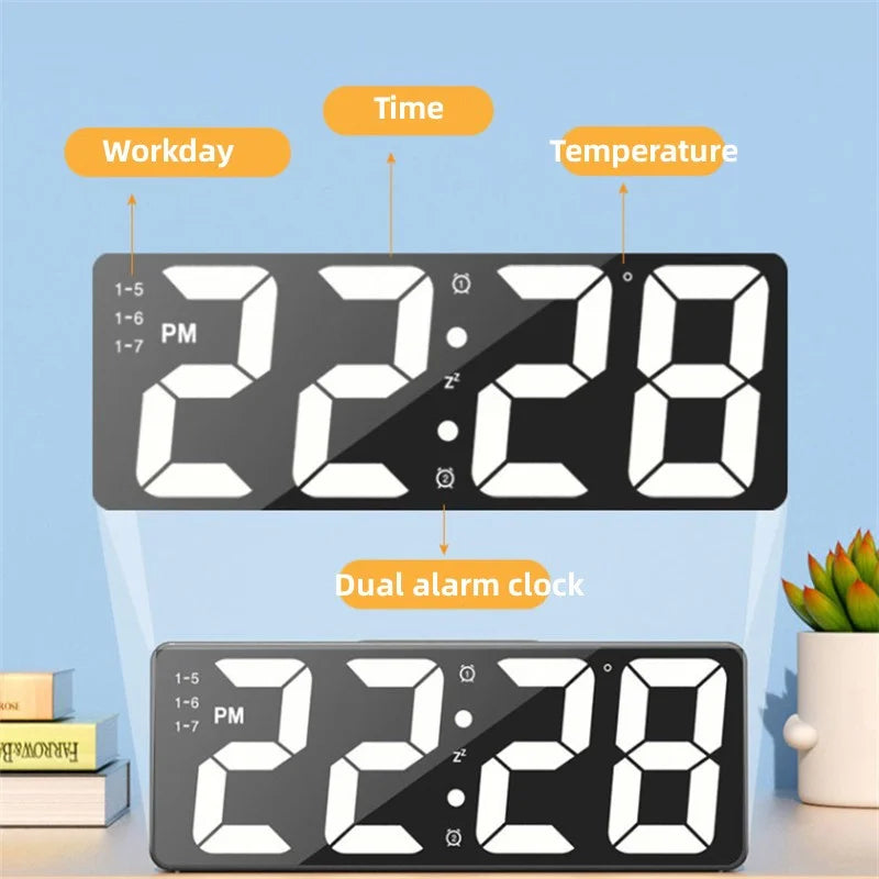 Latest LED Digital Alarm Clock with Temperature Display & Adjustable Brightness