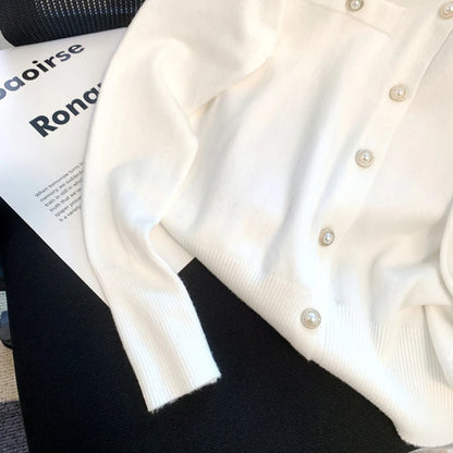 Women's Slim-Fit Knit Cardigan - Retro Style