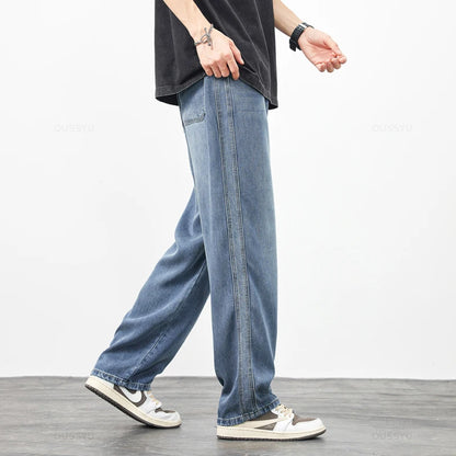 Spring/Summer Soft Lyocell Wide Leg Jeans
