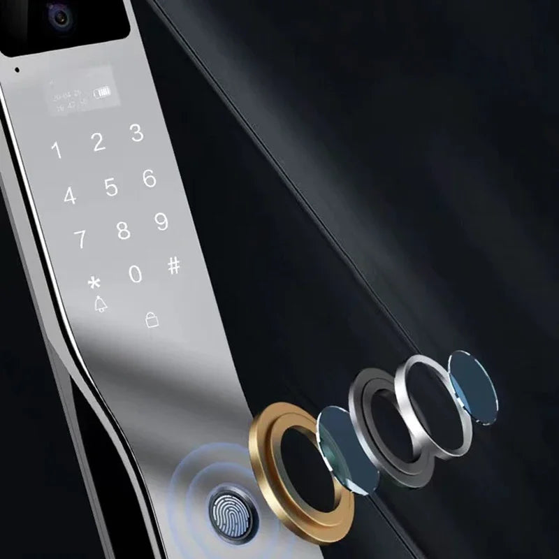 Tuya App Smart Fingerprint Door Lock with Camera