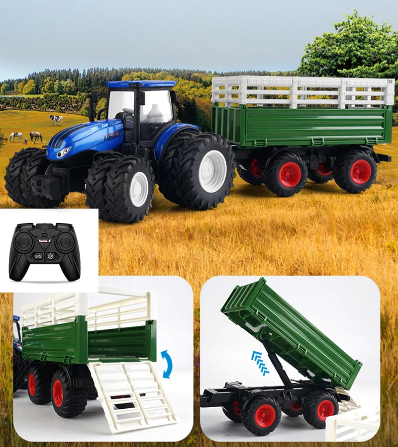 Remote Control Farming Truck - Simulated Tractor Trailer