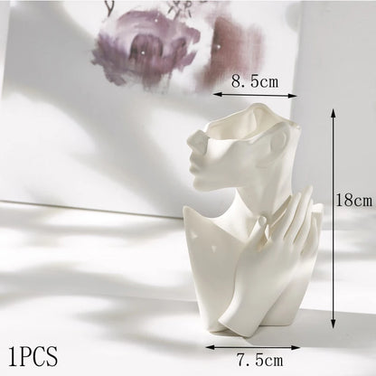 Nordic Style Ceramic Flower Vase Art