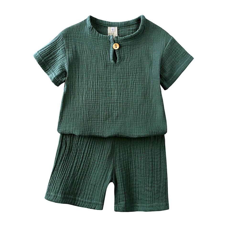 Ensemble t-shirt et short en mousseline pour enfant