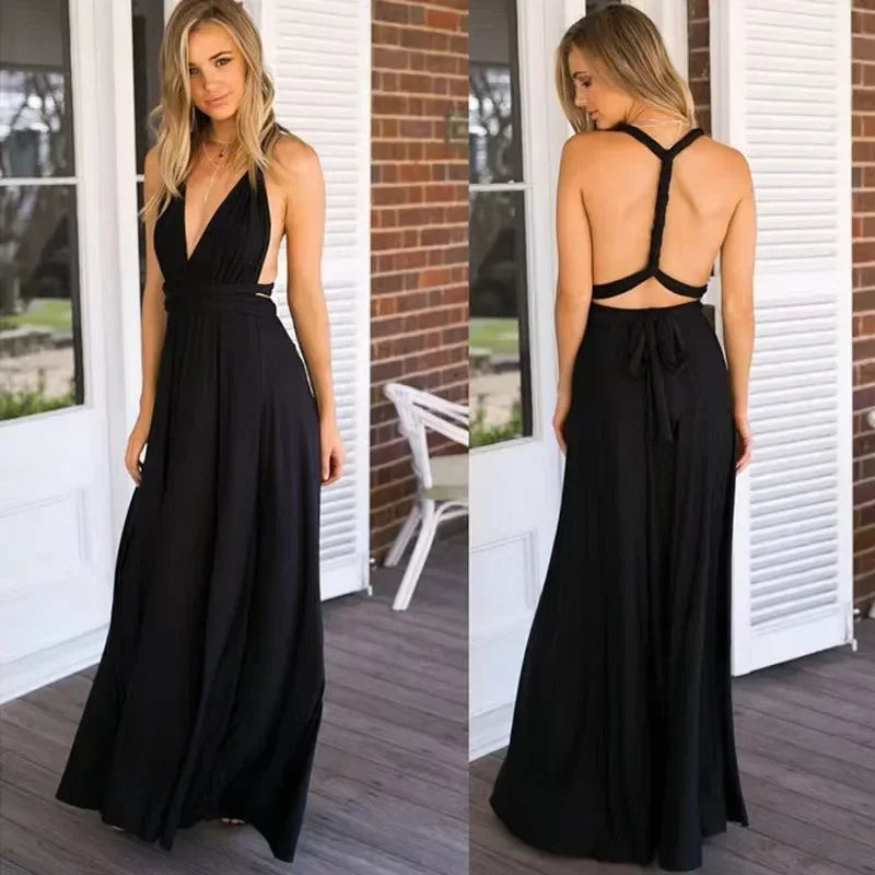 Sexy Maxi-Club-Kleid für Damen – langes Bandage-Party-Swing-Kleid