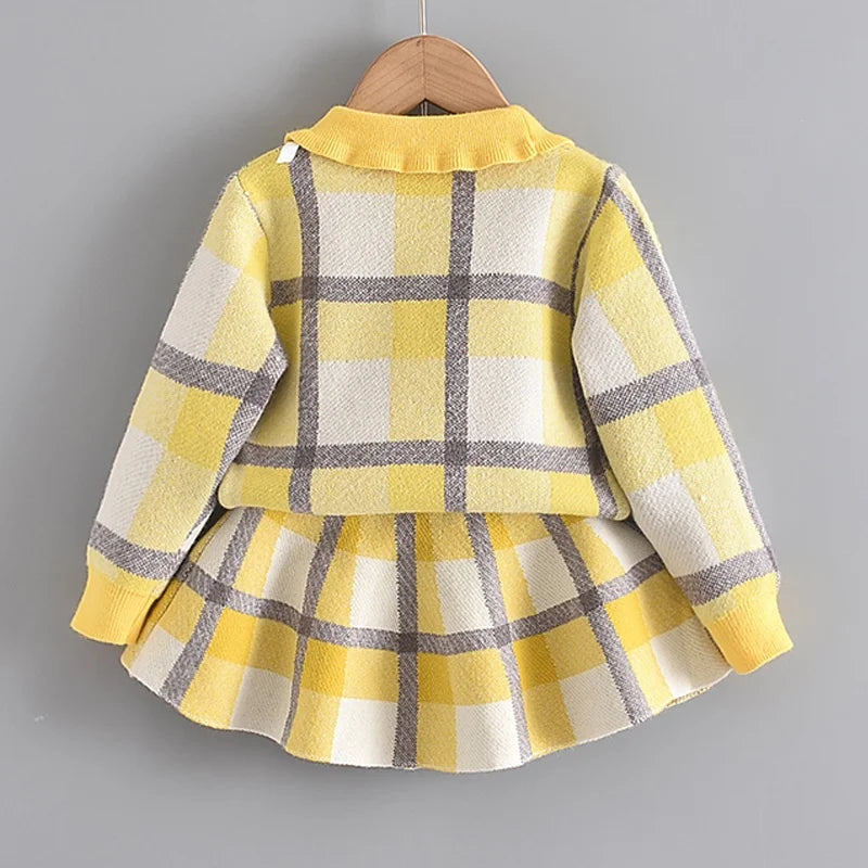 Bear Leader Winter Princess Plaid Set