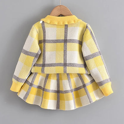 Bear Leader Winter Princess Plaid Set