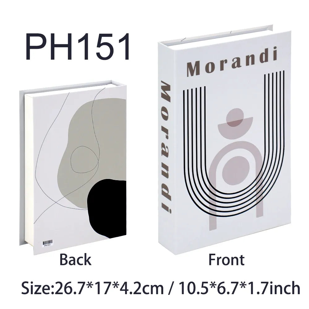 Rangement d'ornements de livres de simulation pour table basse