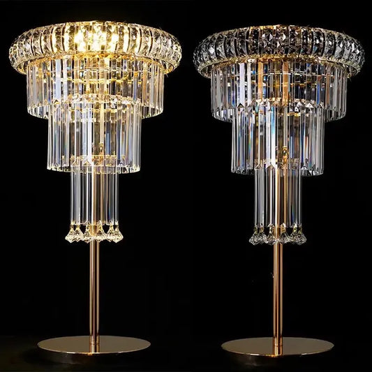 Ensemble de vases de centres de table en cristal doré