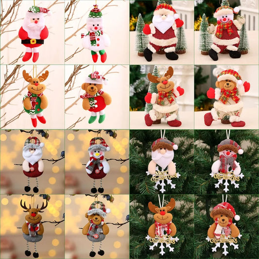 Pendentifs en tissu pour arbre de noël, 4 pièces, cadeaux pour personnes âgées