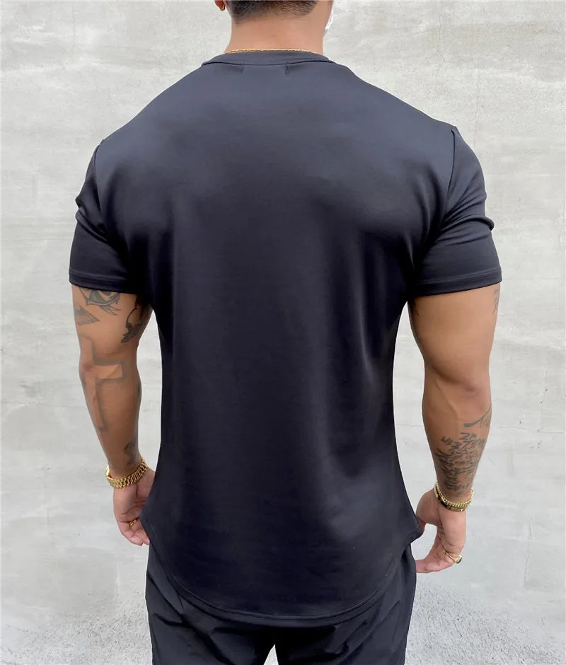 Herren Bodybuilding Fitness Kurzarm-T-Shirt aus Baumwolle