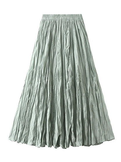 Simple Luxury Pleated A-Line Skirt