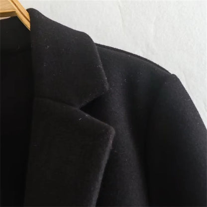 UNIZERA Mid-Length Polo Collar Coat