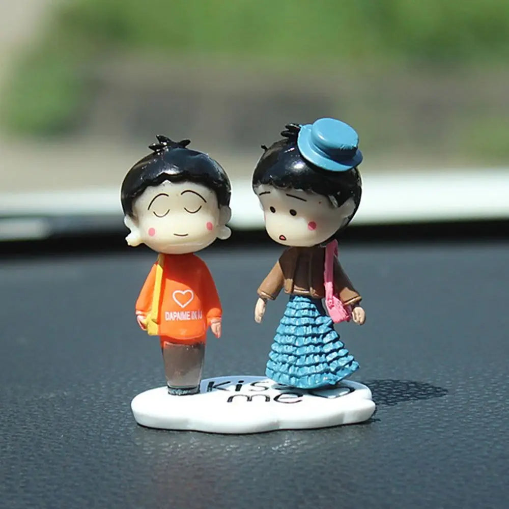 Cute Anime Couple Action Figure Car Decoration