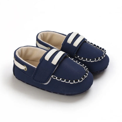 Newborn Baby Boys Leather Non-Slip Soft-Sole Infant Shoes