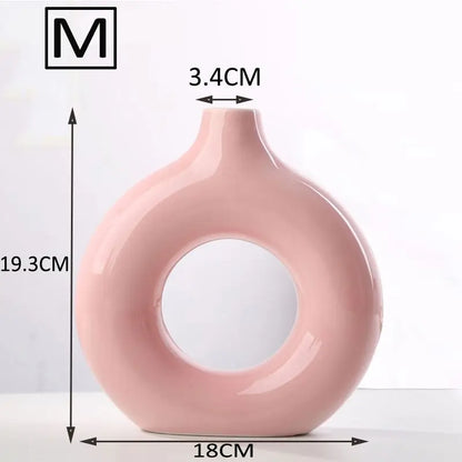 Nordic Style Ceramic Flower Vase Art
