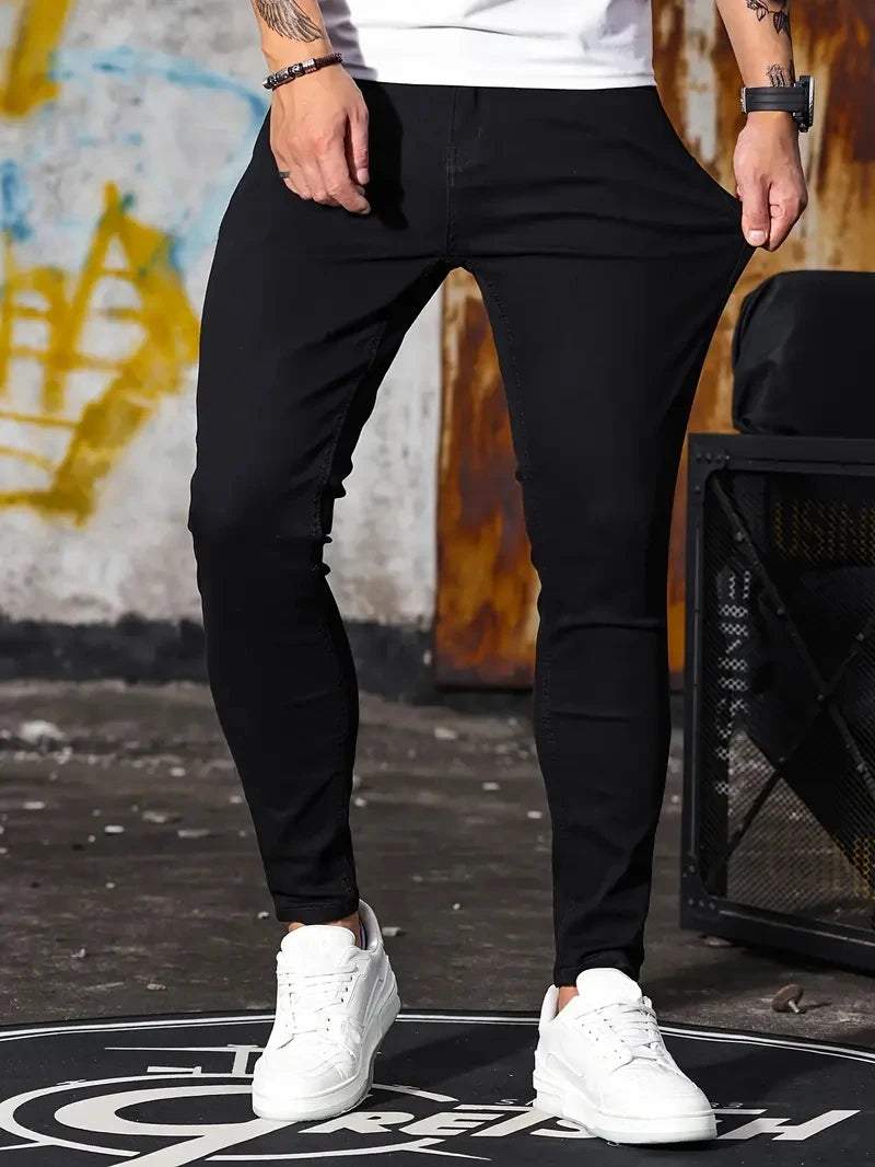 Retro-Stretch-Skinny-Jeans für Herren