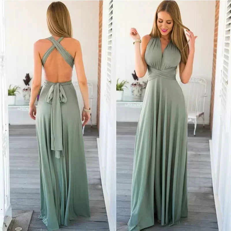 Sexy Maxi-Club-Kleid für Damen – langes Bandage-Party-Swing-Kleid