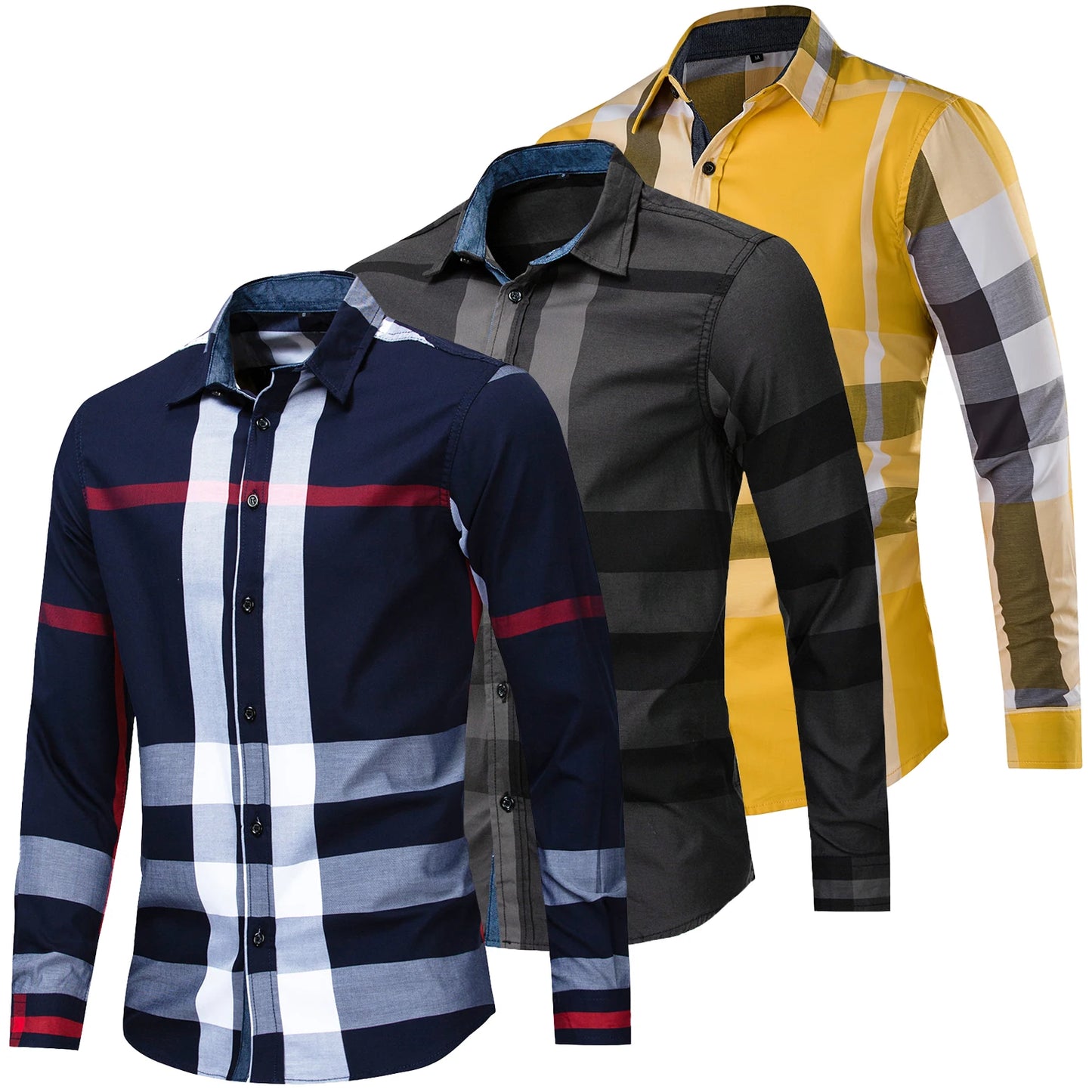 100% Cotton Long Sleeve Casual Shirts